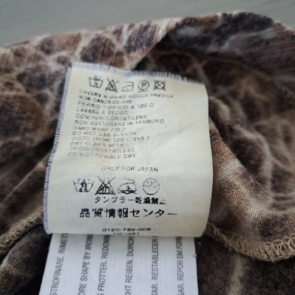 MaxMara V Neck Wrap Style Croco Pattern Wool Blend Sweater Draped Top Italy Sz S - Picture 10 of 11